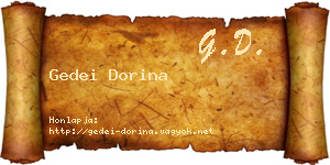 Gedei Dorina névjegykártya